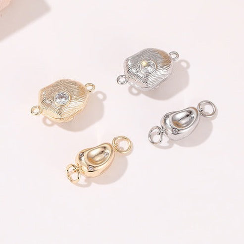 2 Bohnen-Magnetverschluss 14K GF Anhängerverschlüsse Verbinder