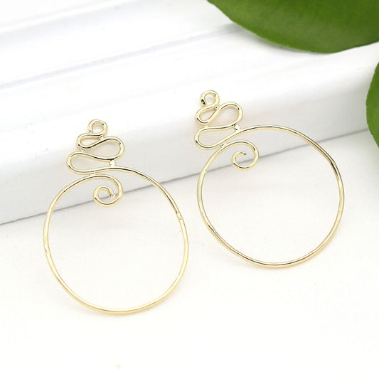 Pendentif à breloque 10 cercles ronds 14K GF