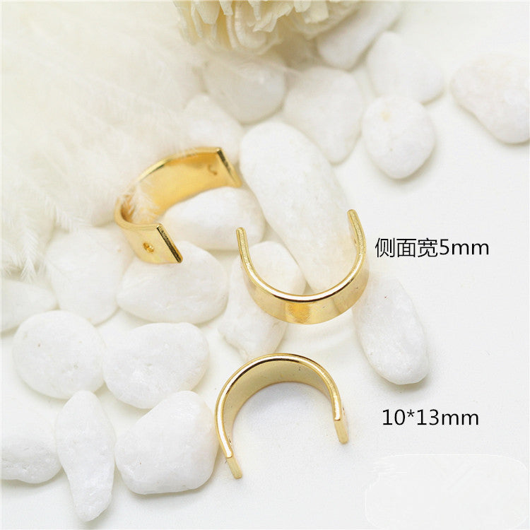 50 trous traversants cercle semi-rond cadre de perle de charme 14K GF entretoise de perles