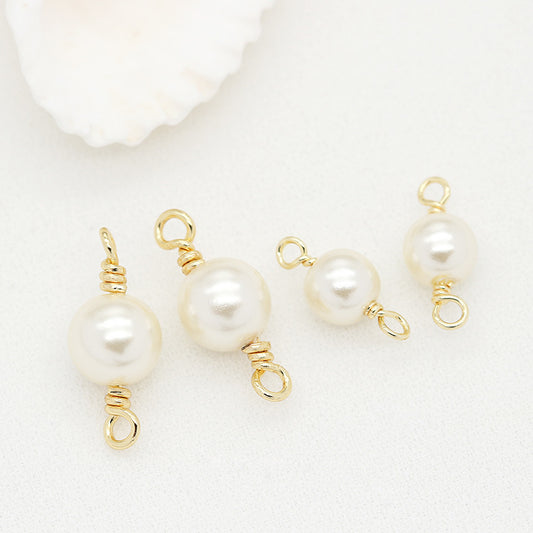 2 connecteurs de perles à double boucle 14K GF