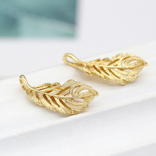 10 Feder-Charm-Anhänger 14K GF