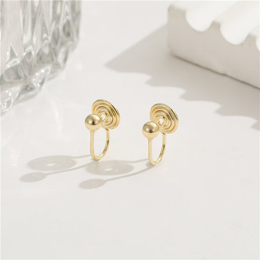 4 Spiral-Ohrclips ohne Piercing, 14-karätiges GF-Ohrring