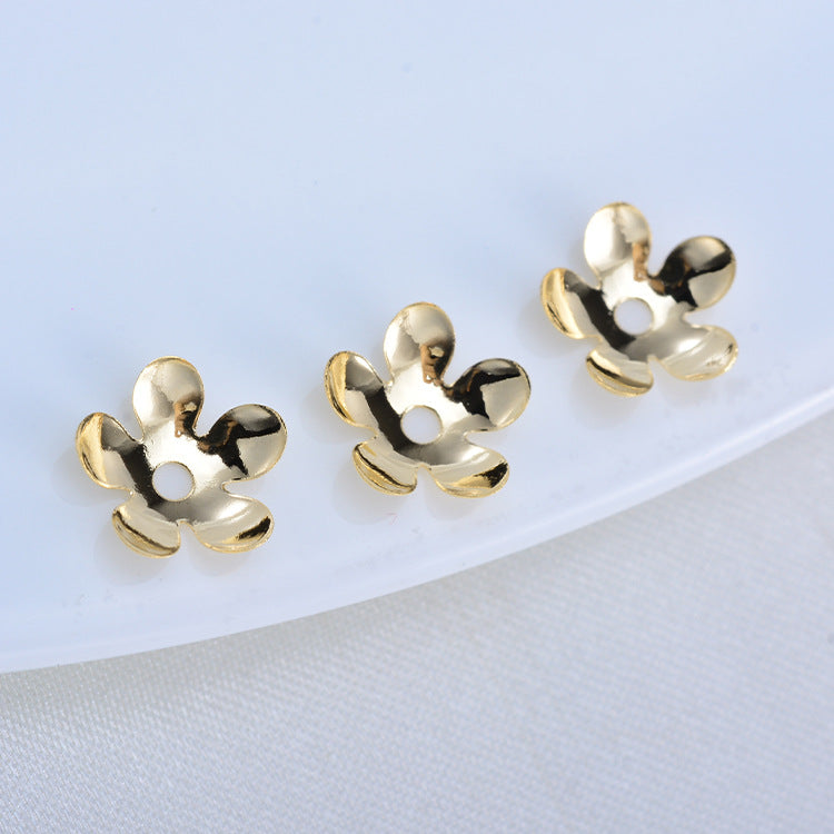 100 tasse de capuchon de perles florales 14K GF, entretoise de perles de charme