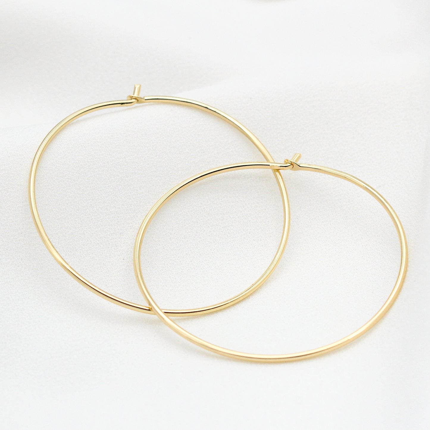 20 breloques circulaires ouvrantes rondes unies 14K GF