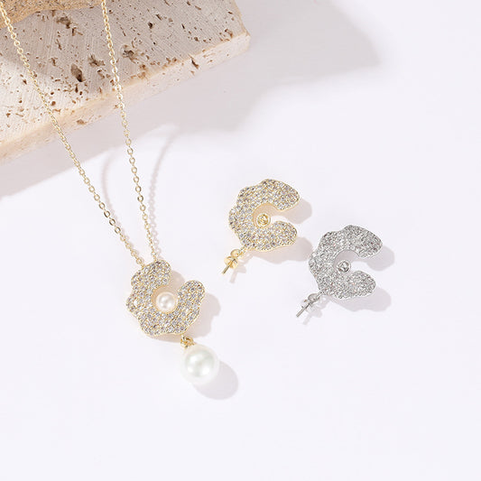 2 Halbkreis-Charm-Anhänger mit Strass verziert, 14K GF, halbgebohrte Perle, Rohling