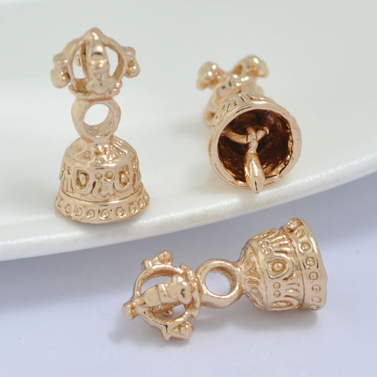 20 minuscules perles de pilon Vajra creuses 14K GF Charm Beadwork Spacer