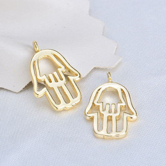 20 pendentif à breloque Hamsa 14K GF