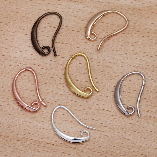 50 Boucles d'oreilles crochet uni 18KGP Earing 8x15mm 12x20mm