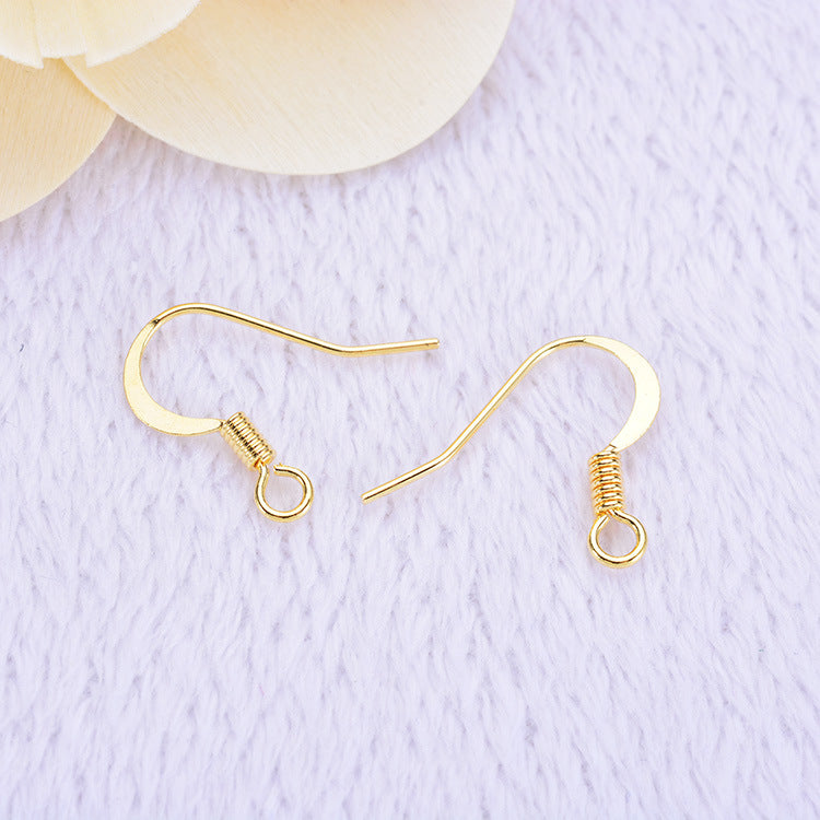 100 boucles d'oreilles à crochet à ressort uni Earing14K GF