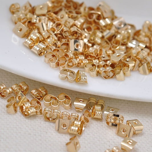 100 papillon Post 14K GF boucle d'oreille bouchon arrière