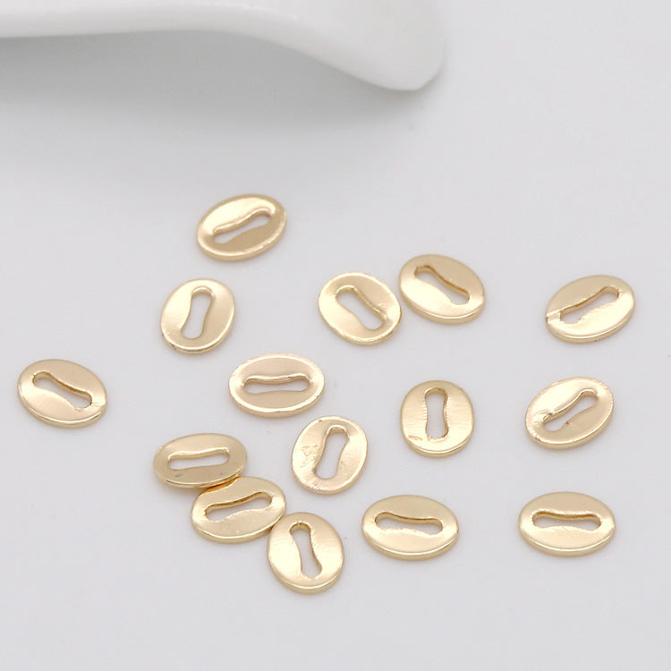 20 petites étiquettes vierges ovales 14K GF goutte d'extrémité de chaîne étendue