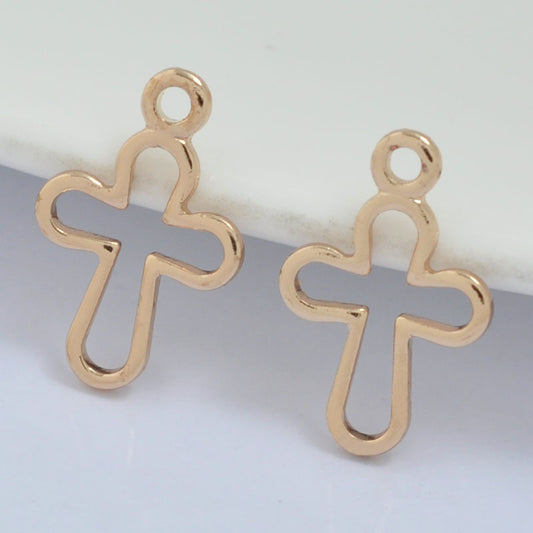100 pendentif à breloque petite croix 14K GF