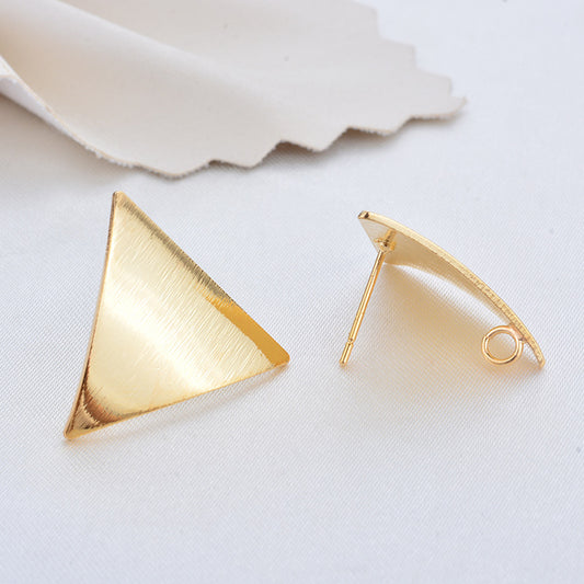 20 boucles d'oreilles à tige triangulaires incurvées brillantes 14K GF