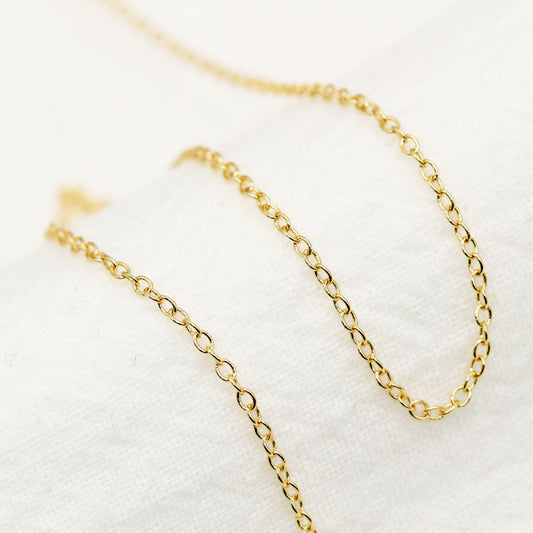 Chaîne câblée ovale arrondie de 2 mètres 14K GF