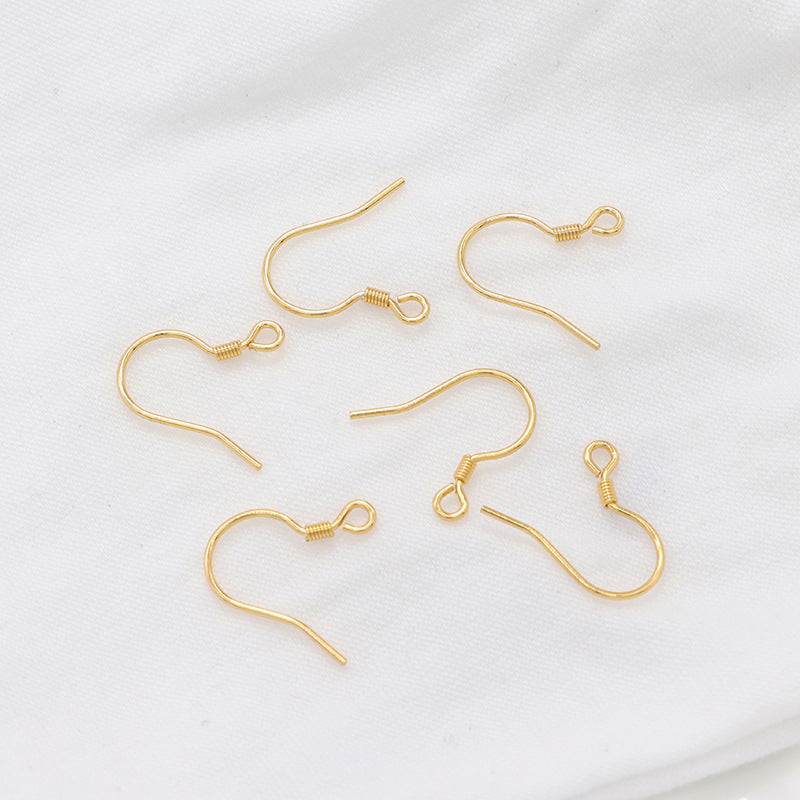 4 boucles d'oreilles à crochet à ressort uni Earing14K GF