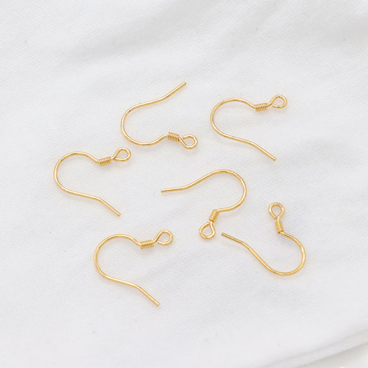 4 boucles d'oreilles à crochet à ressort uni Earing14K GF