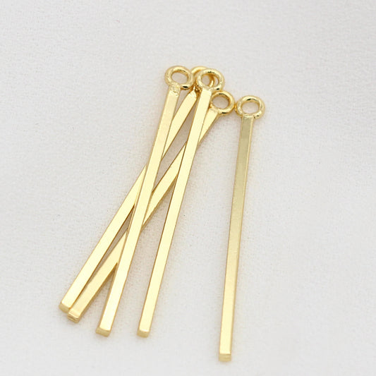 10 pendentifs à breloque barre plate 14K GF