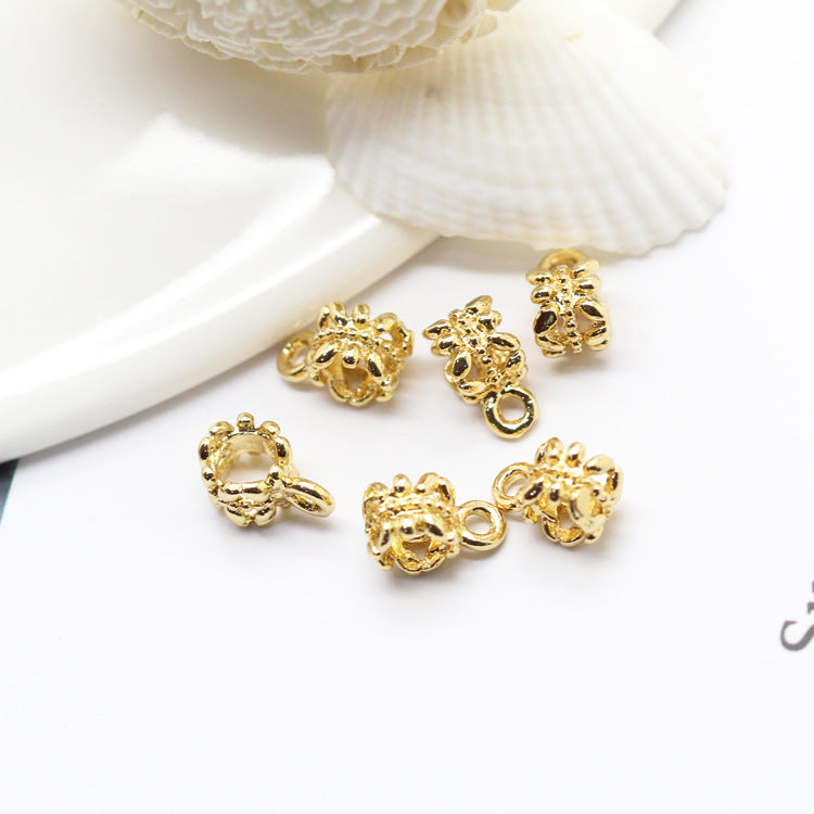 30 Pendentif à breloque tuyau floral 14K GF
