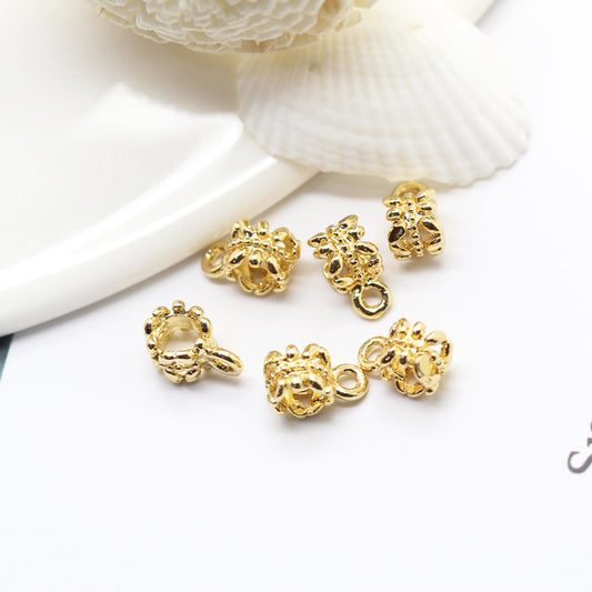 30 Pendentif à breloque tuyau floral 14K GF