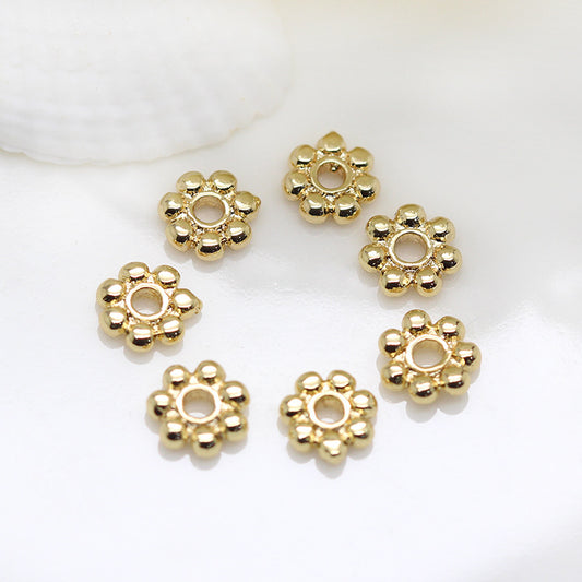 30 Charme de perles florales 14K GF Entretoise de perles