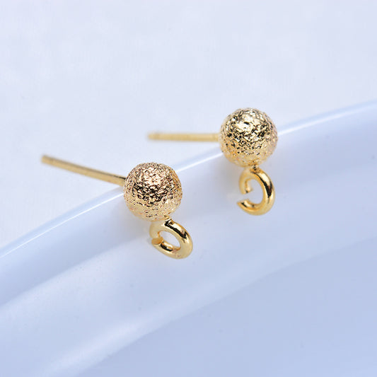 20 boucles d'oreilles à tige boule givrée avec boucle d'oreille 14K GF