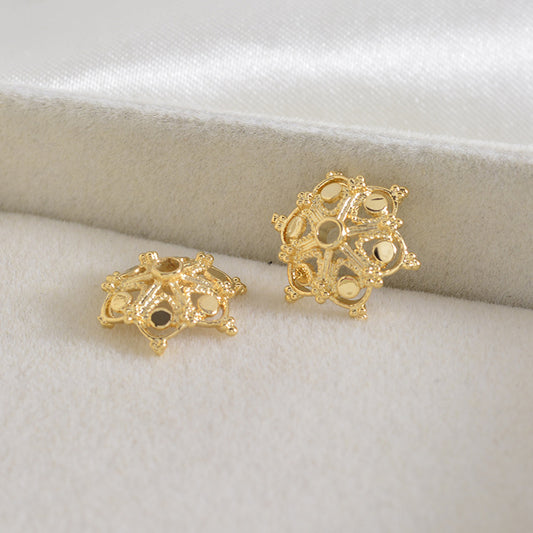 20 capuchons de perles florales, tasse 14K GF, entretoise de perles de charme