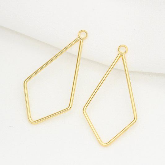 Pendentif à breloque cercle de 20 diamants 14K GF