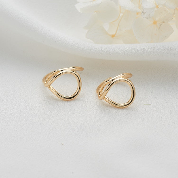 2 bagues épaisses à cercle ouvert 14K GF