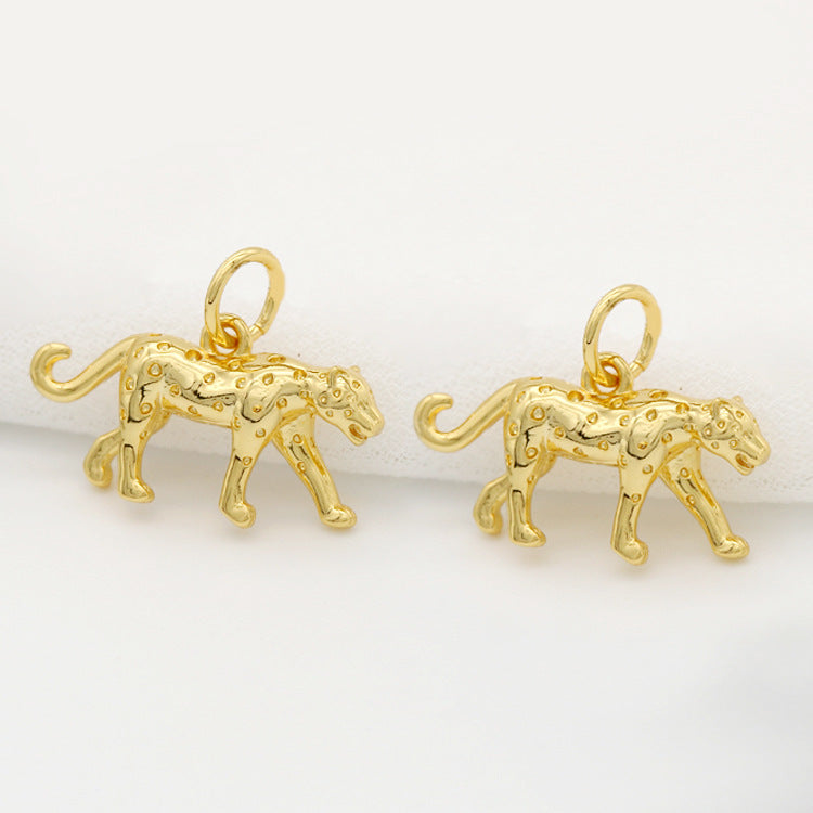 5 Leoparden-Charm-Anhänger 14K GF
