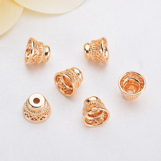 20 capuchons de perles florales, tasse 14K GF, entretoise de perles de charme