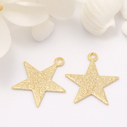10 pendentif à breloque étoile givrée 14K GF