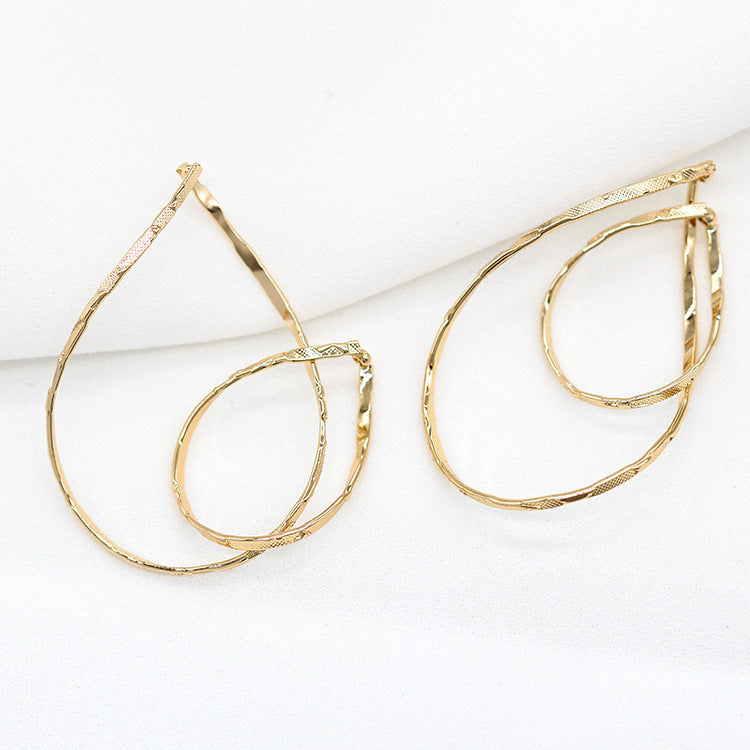 30 pendentif à breloque cercle goutte d'eau torsadé 14K GF