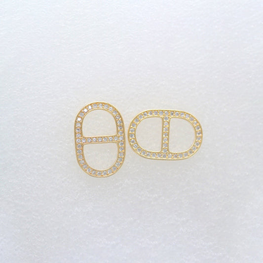 2 Unendlichkeits-Charm-Anhänger mit Strassverzierung aus 14-karätigem GF