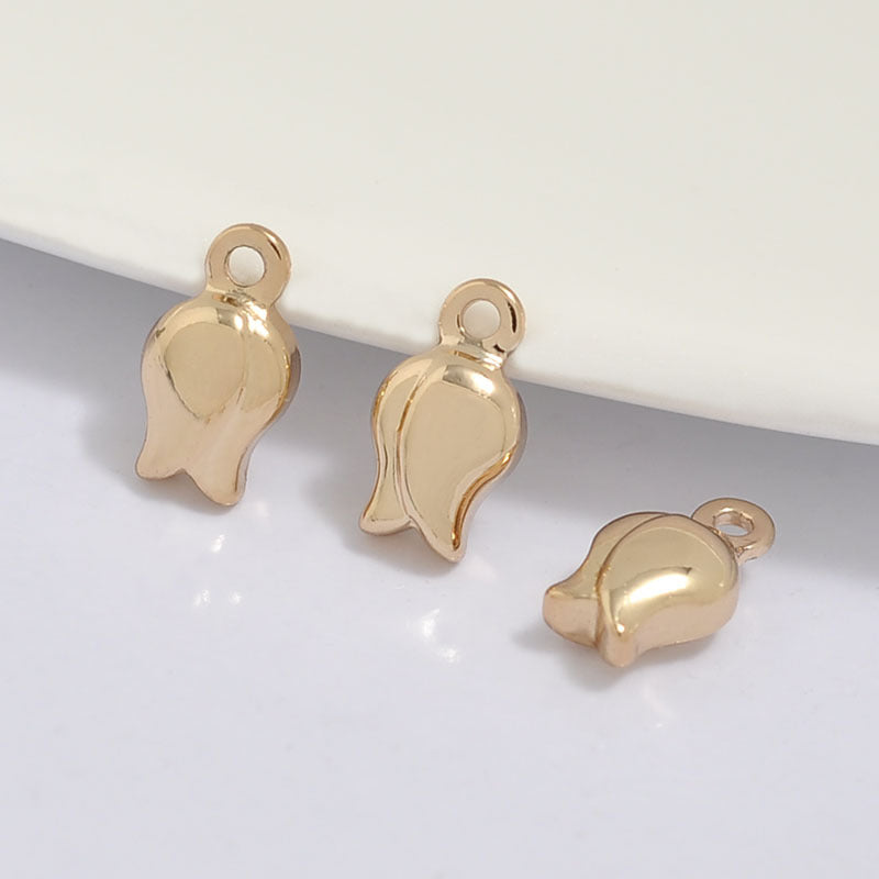 100 Pendentif à breloque florale brillante 14K GF