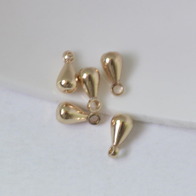 100 Petite goutte d’eau avec pendentif de charme en boucle 14K GF Goutte d’extrémité de chaîne étendue