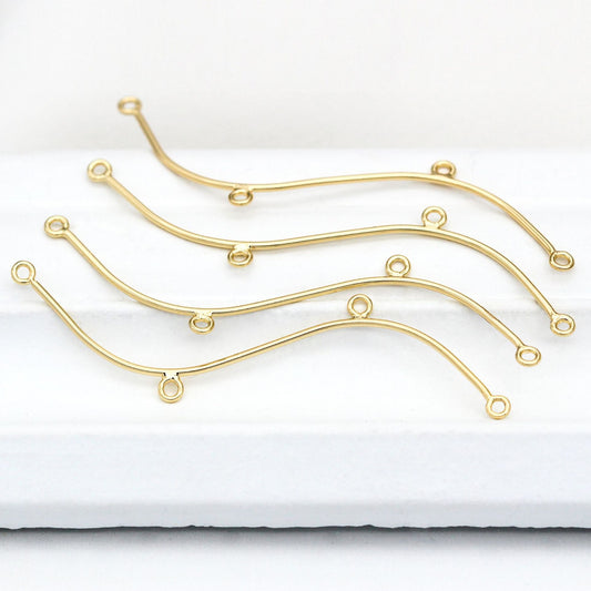 20 pendentifs à breloques en forme de S incurvés à boucles multiples 14K GF