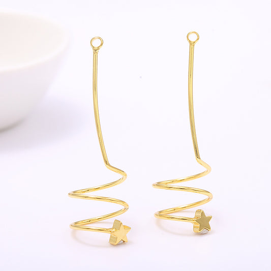 10 pendentif à breloque étoile en fil spiralé 14K GF