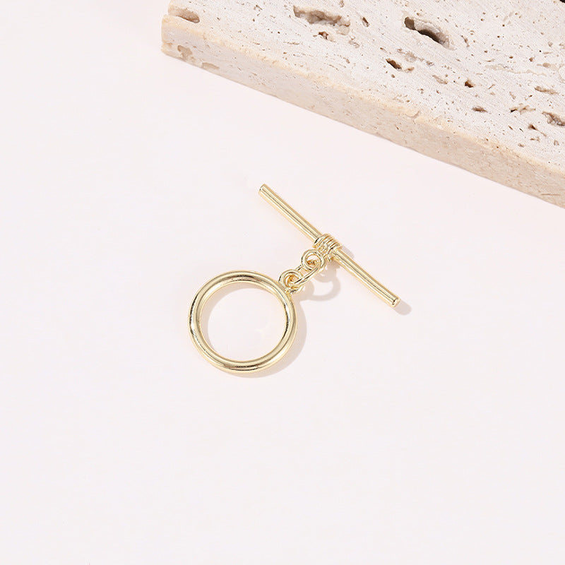 Connecteur de fermoirs OT 2 cercles floraux ronds 14K GF