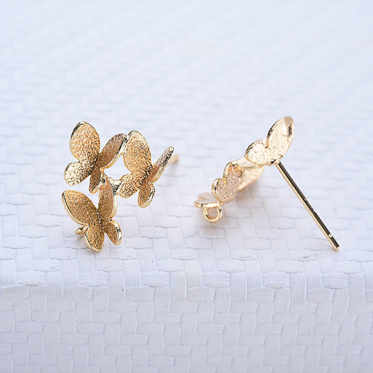 20 boucles d'oreilles papillon avec boucle 14K GF Earing