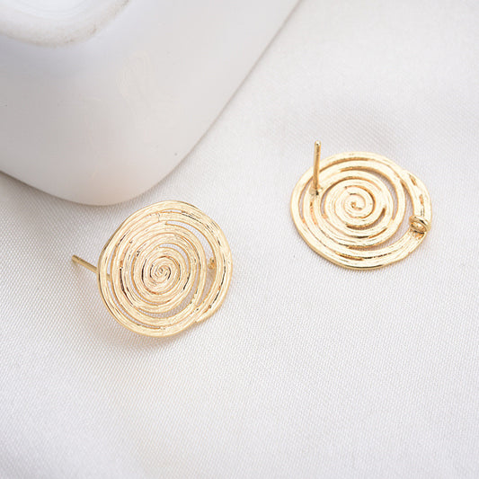20 boucles d'oreilles rondes en spirale avec boucle 14K GF Earing