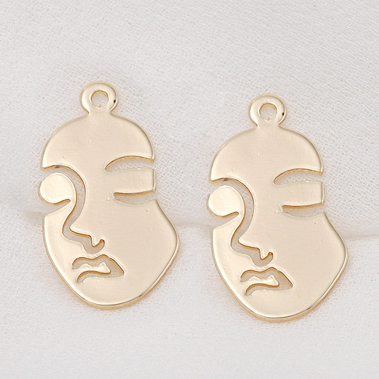 10 pendentif à breloque brillant Beauty Girl 14K GF