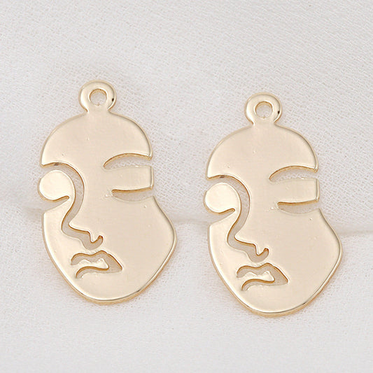 10 pendentif à breloque brillant Beauty Girl 14K GF