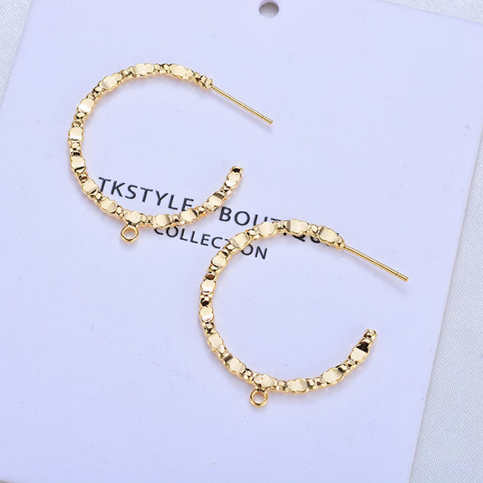 20 boucles d'oreilles sculptées en demi-cercle avec boucle d'oreille 14K GF