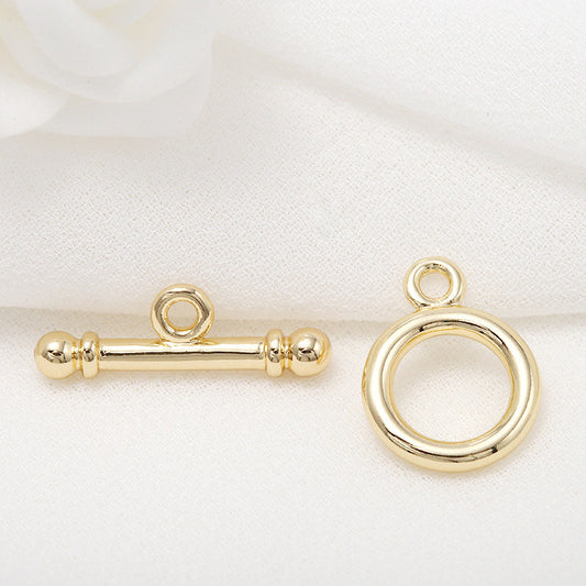 10 Round Circle OT Clasp 14K GF Clasps Connector