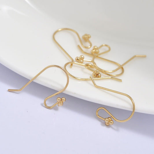 20 florale Endhaken-Ohrringe, 14 K GF