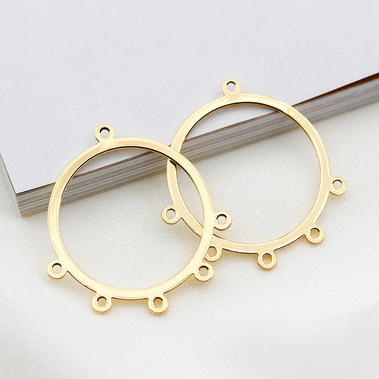 20 connecteurs de charme ronds à boucles multiples 14K GF