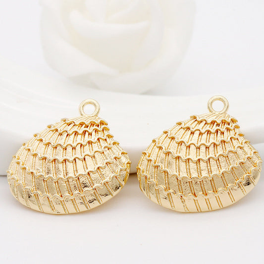 Pendentif à breloque 10 coquillages 14K GF