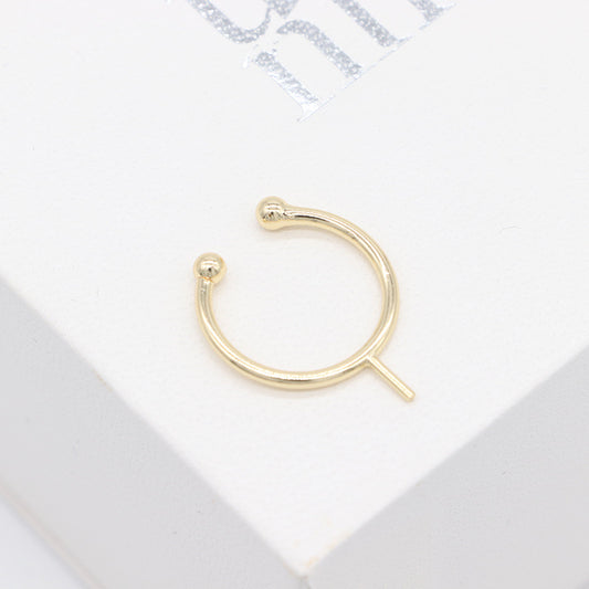 2 Statement-Ring mit offenen Kreisperlen, 14K GF, halbgebohrter Perlenrohling