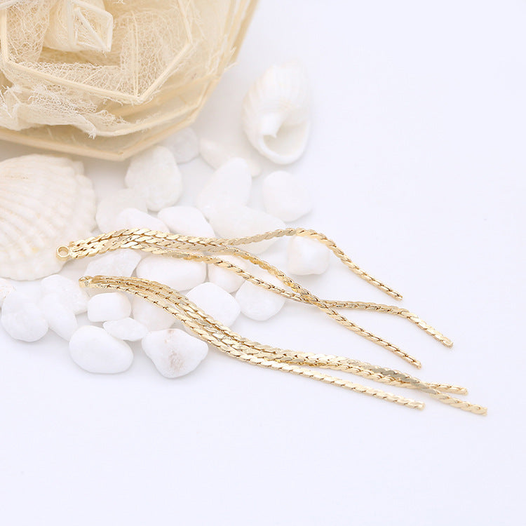 20 pendentif à breloque pompon chaîne serpent 14K GF