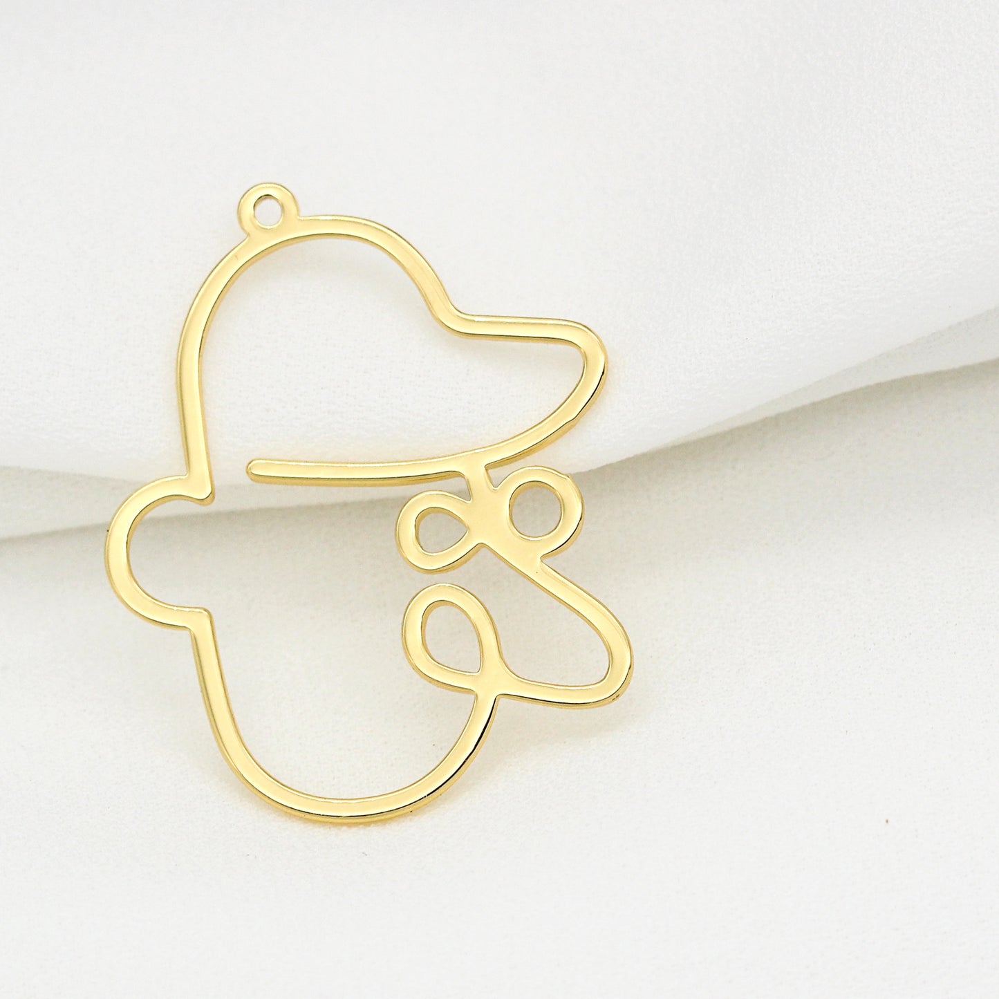 10 pendentif à breloque cercle portrait 14K GF